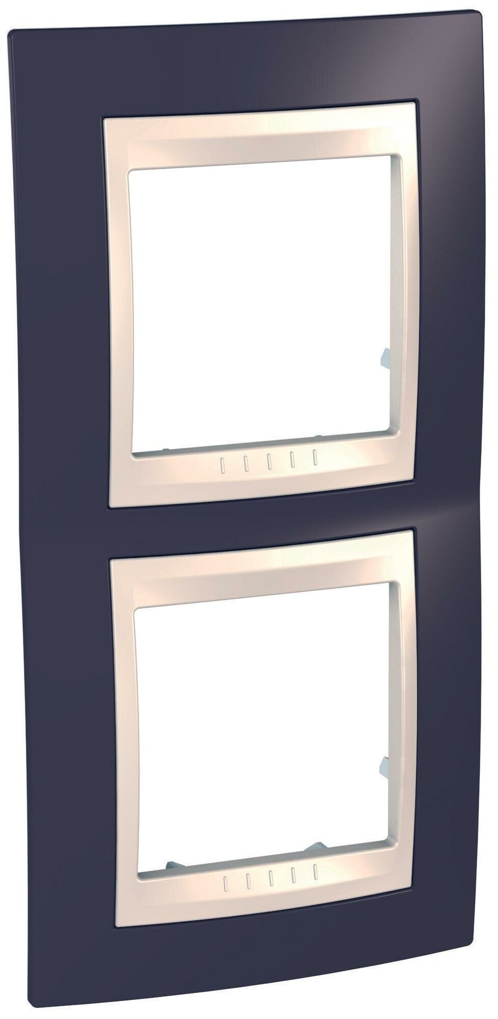 Unica MGU6.004V.572 Рамка 2-постовая (вертикальная, гранат/бежевый) Schneider Electric - фото №2