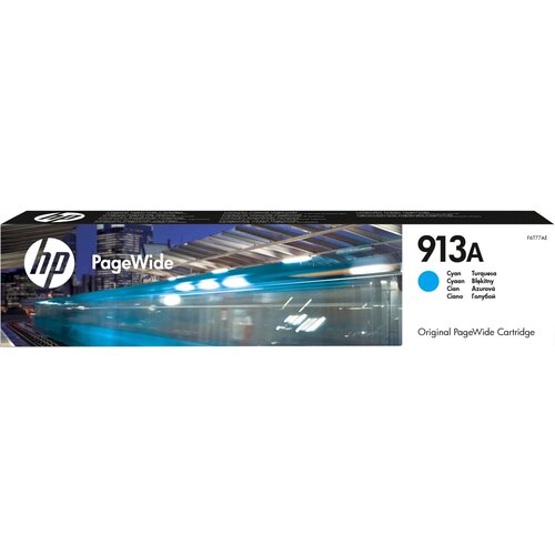 Картридж/ HP 913A, HP PageWide, Cyan F6T77AE расходный материал для печати cactus cs f6t77ae 913a голубой