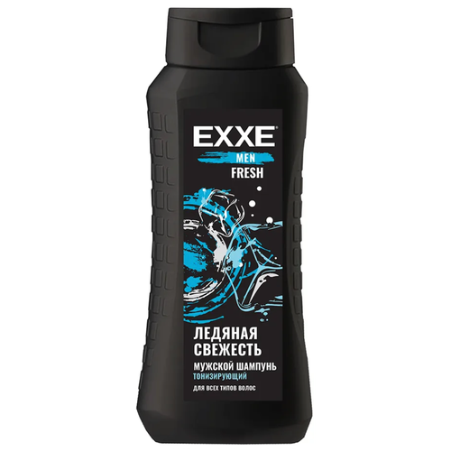 Эксе / EXXE Fresh - Шампунь для всех типов волос мужской Ледяная свежесть 400 мл