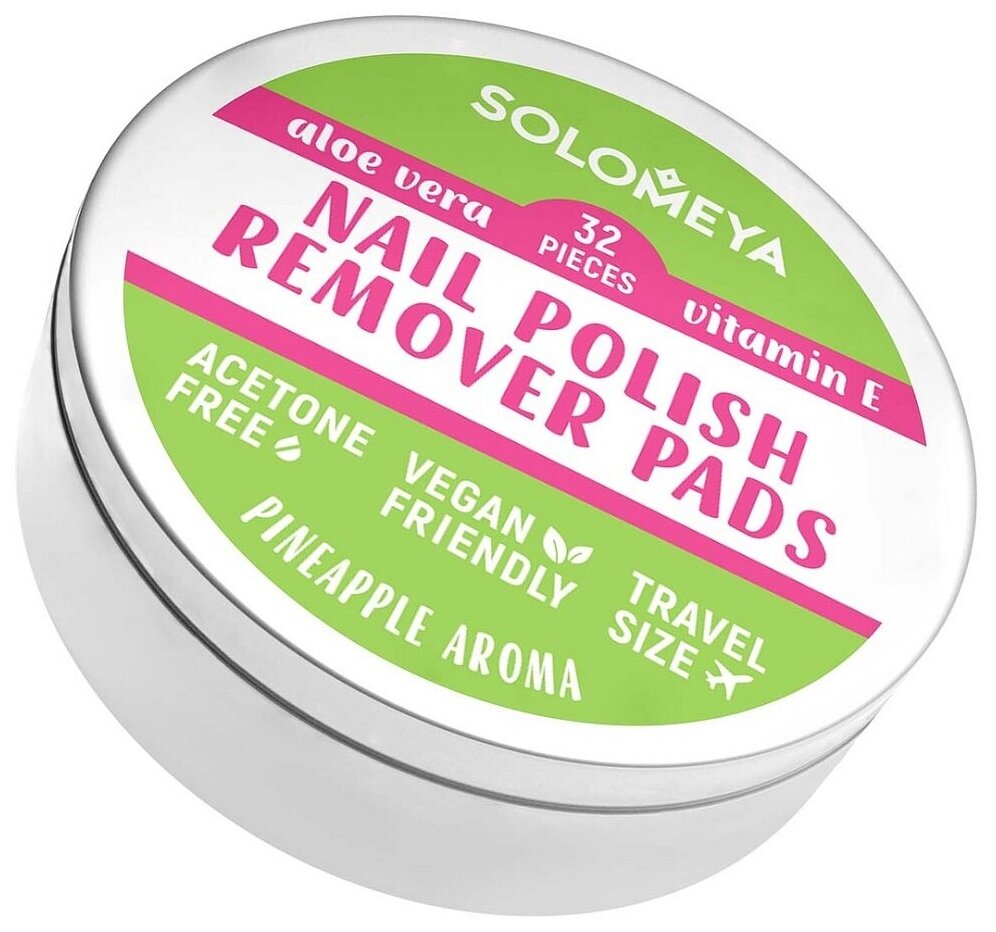 Салфетки для снятия лака без ацетона Solomeya 32шт Solomeya Cosmetics Ltd - фото №1