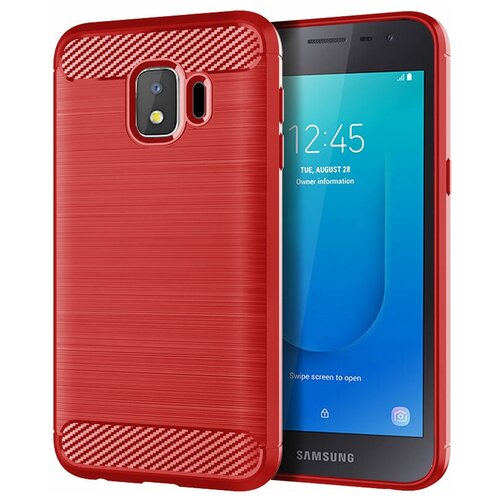 фото Чехол-бампер mypads для samsung galaxy j2 core sm-j260f противоударный усиленный ударопрочный красный