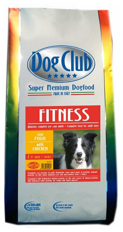 Корм для взрослых собак всех пород Dog Club Fitness Chicken, с нормальной физической активностью 2,5 кг