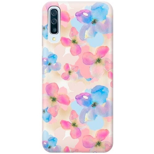 фото Силиконовый чехол на samsung galaxy a50 / a50s / a30s / самсунг а50 / а30 эс / а50 эс с принтом "фиалки акварелью" gosso