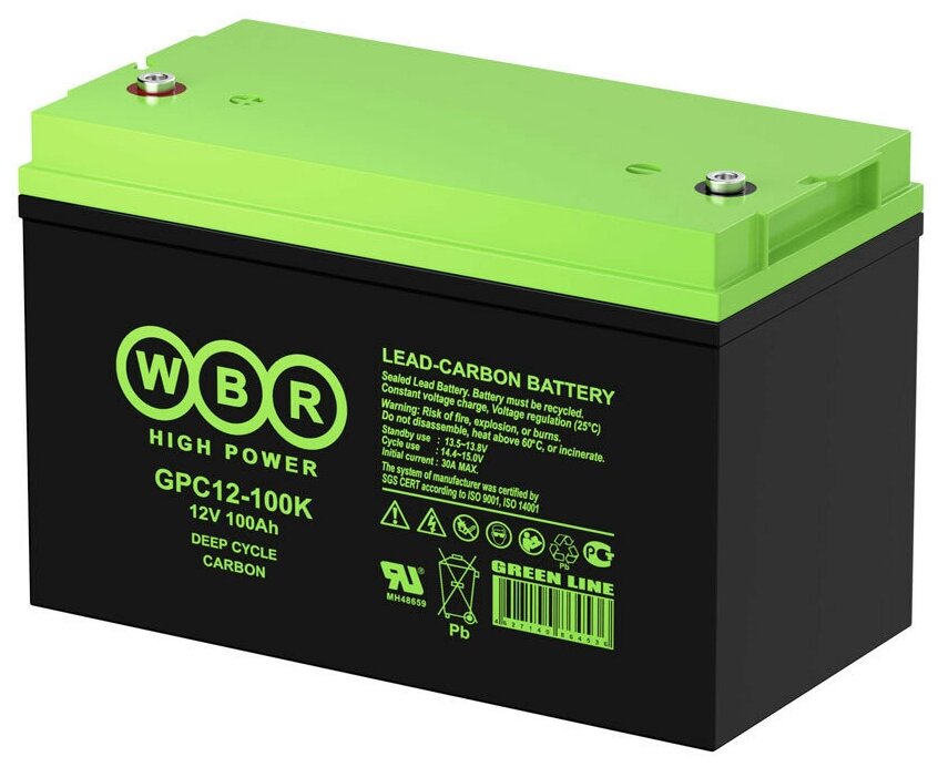 Аккумуляторная батарея WBR GPC12-100K CARBON 100 А-ч