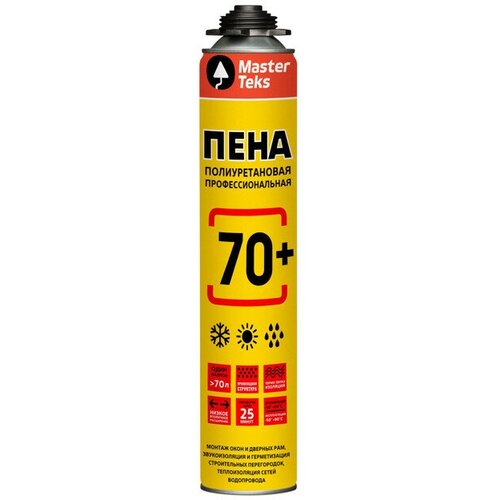 Пена монтажная MASTERTEKS PRO 70 всесезонная профессиональная 890мл арт9413295 2153₽