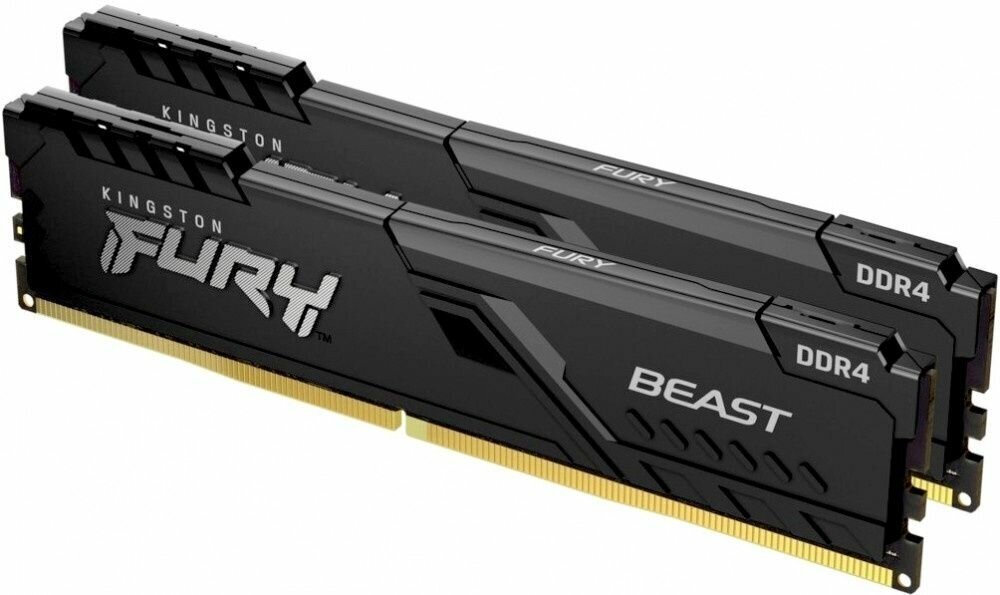 Память DDR4 2x8Gb 3600MHz Kingston KF436C17BBK2/16 Fury Beast RTL Gaming PC4-28800 CL17 DIMM 288-pin 1.35В kit single rank с радиатором Ret