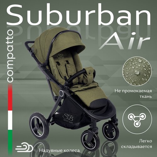 Прогулочная коляска SWEET BABY Suburban Compatto Air, оливковый, цвет ...