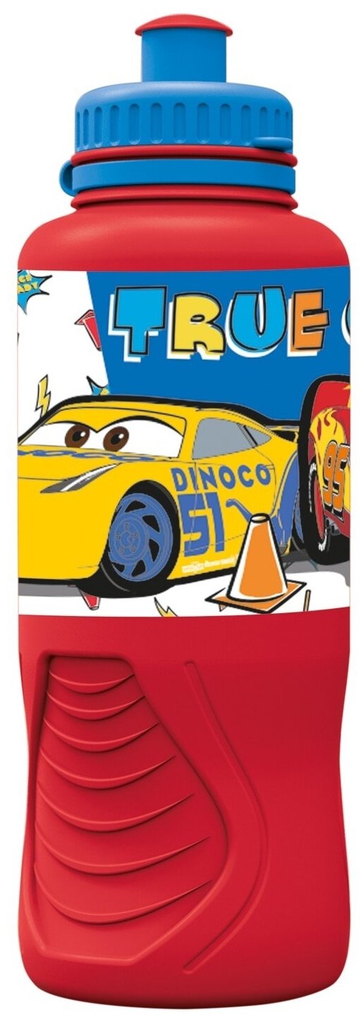 фото Бутылка пластиковая (спортивная, эргономичная, 400 мл). Тачки. Будет гонка!