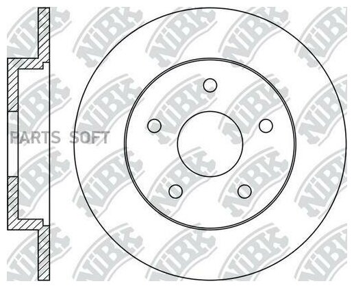 Диск тормозной задний NIBK / арт. RN1189 - (1 шт)