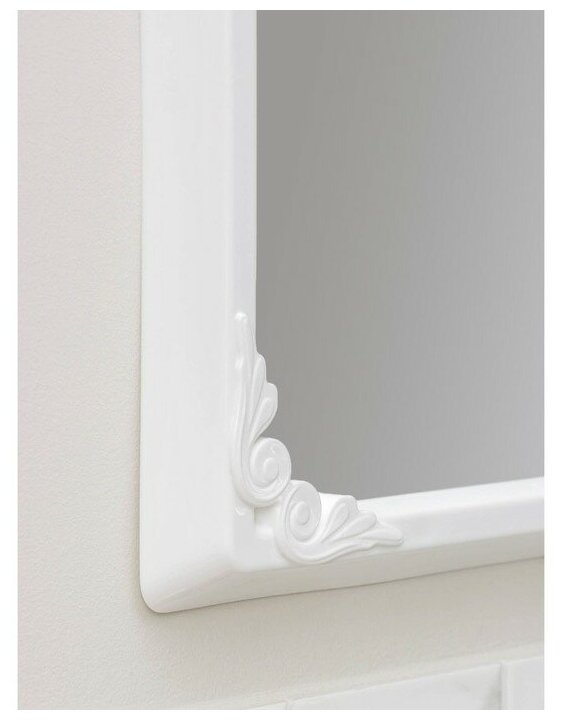 Зеркало в рамке, 49,5×39 см, цвет белый - фотография № 7