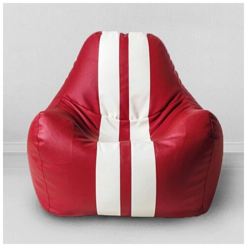 фото Mypuff кресло мешок спортбэг красный, экокожа