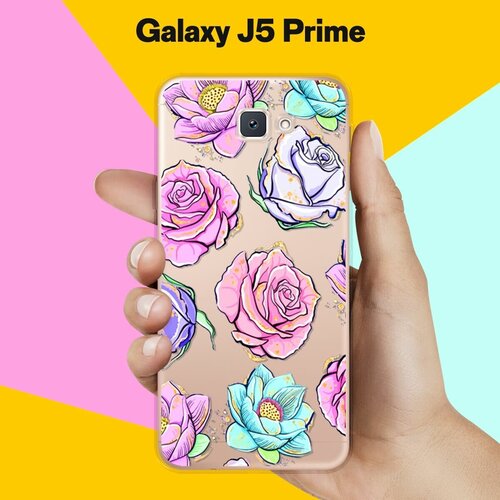 Силиконовый чехол на Samsung Galaxy J5 Prime Розы / для Самсунг Галакси Джей 5 Прайм