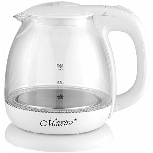 Чайник электрический Maestro MR-055W стеклянный с подсветкой 1л 182400₽