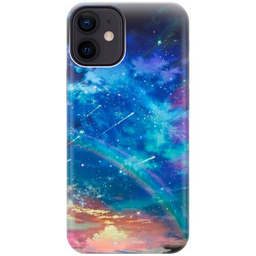 фото Re:pa накладка transparent для apple iphone 12 mini с принтом "звездопад"