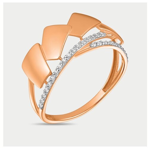 фото Женское кольцо из розового золота 585 пробы с фианитами (арт. 70237200) (17,5 / 1,99 / 4500000454828) gold center