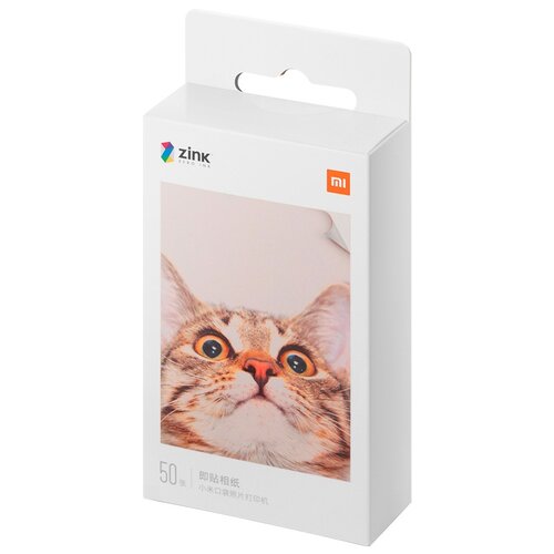 Бумага Xiaomi 50х76мм Mi Portable Photo Printer Paper, 50 л, белый