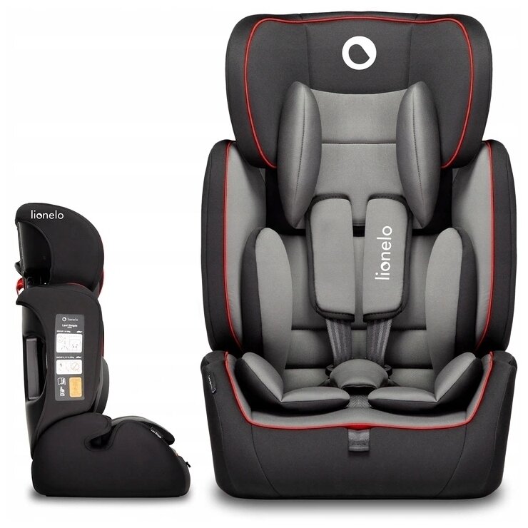 Автокресло детское Lionelo Levi Simple Sporty Black группа 1-2-3 (9-36 кг)