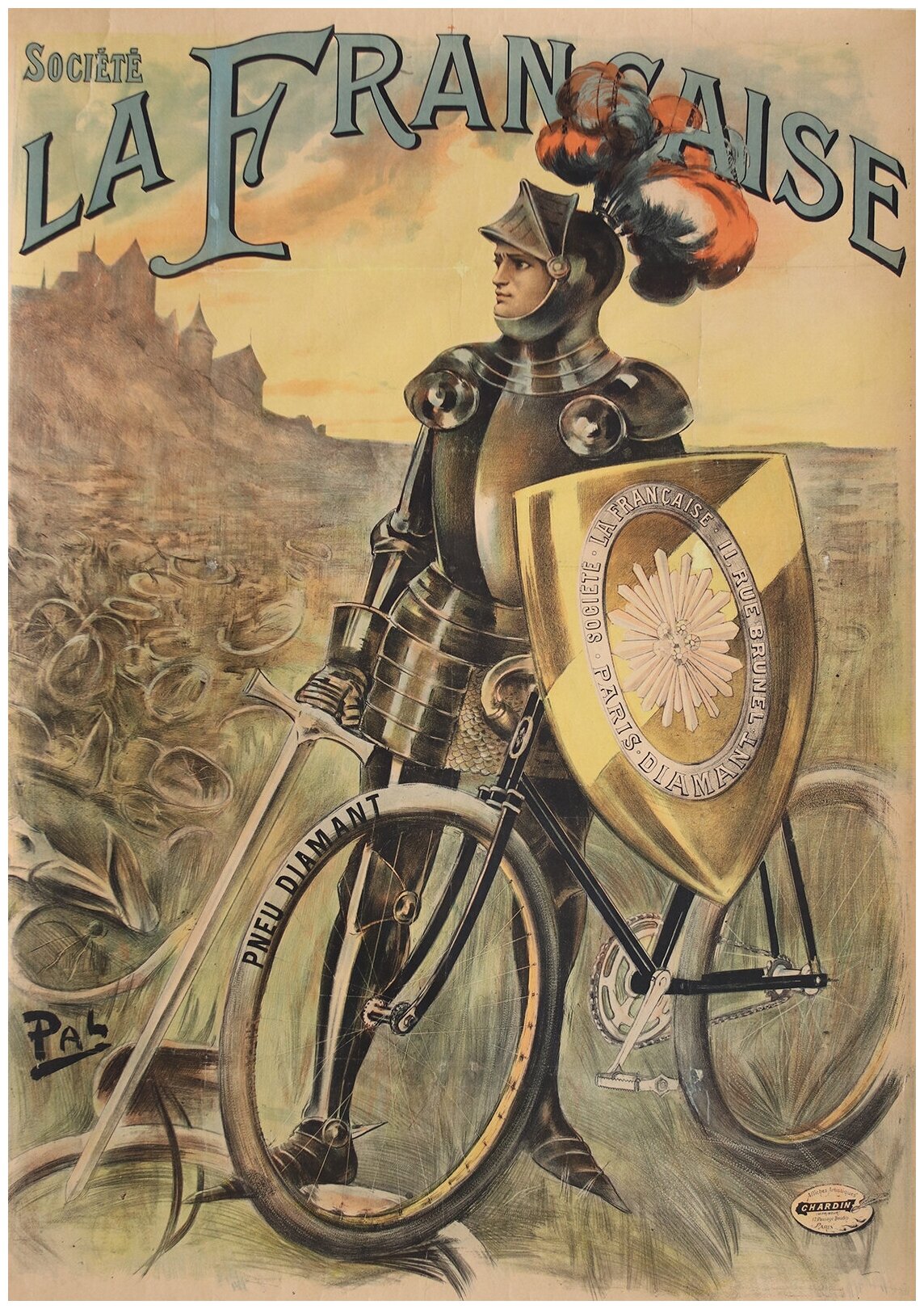 Постер / Плакат / Картина на холсте Рыцарь в доспехах