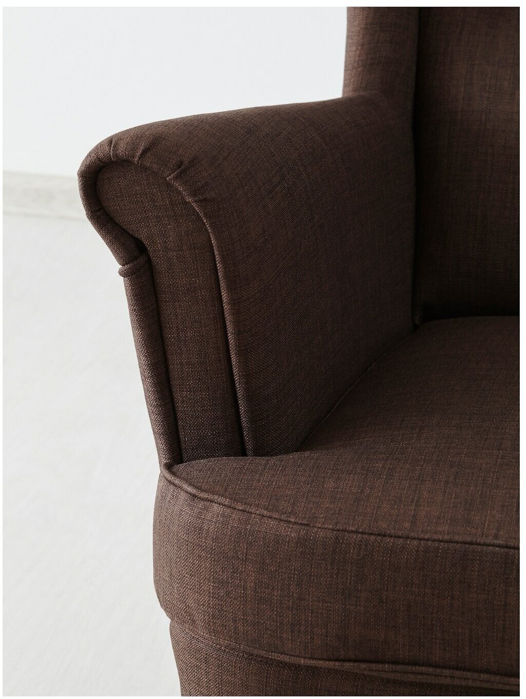 Кресло икеа страндмон с подголовником, 82 x 96 см, обивка: текстиль., цвет: коричневый - фотография № 3