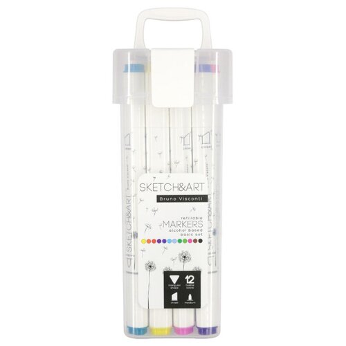 Набор маркеров двус. СКЕТЧ-МАРКSKETCH&artбазовый,12ЦВ. плас. ПЕН,22-0076/01