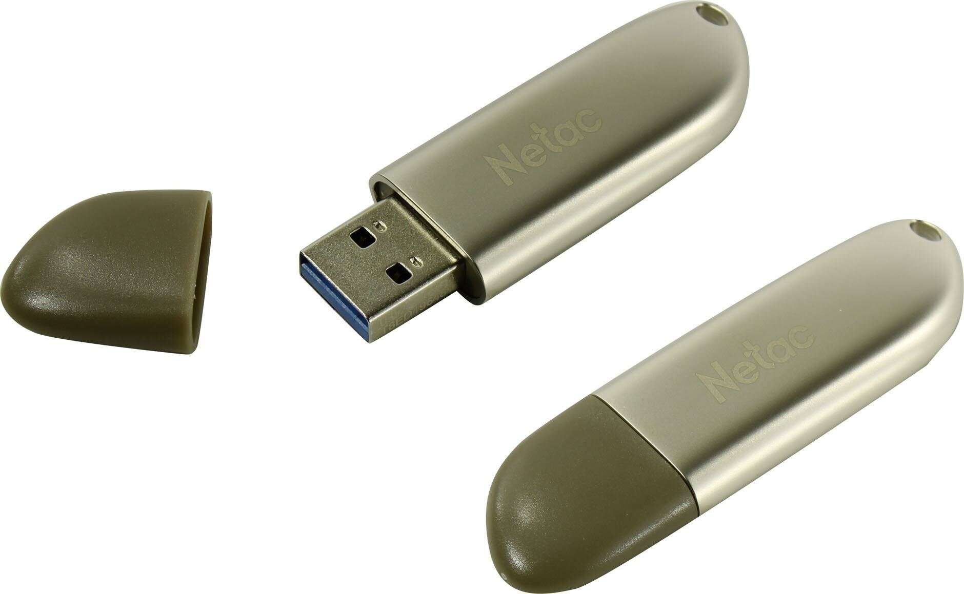 Флешка Netac U352, 32Gb, USB 3.0, Серебристый/Коричневый NT03U352N-032G-30PN - фото №5