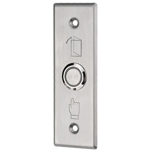 Кнопка Выход врезного типа металлическая с синей подсветкой 756₽