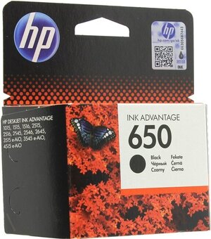 Картридж HP 650 (CZ101AE/CZ101AK), черный, оригинальный, для HP Deskjet Ink Advantage 2515 / 3545 4515 / 1015 / 1515 / 2545 / 2645 / 3515 / 4645