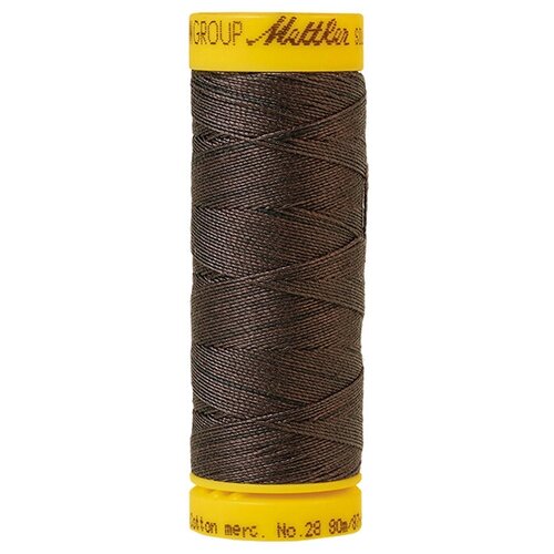 Нить хлопок отделочная SILK-FINISH COTTON 28, 80 м 100% хлопок 1282 Charcoal ( 9128-1282 )