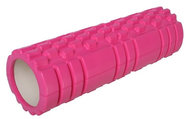 Ролик массажный для йоги и фитнеса ( спортивный валик) 30х10, розовый