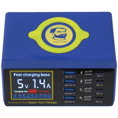 Станция зарядки многопортовая Mechanic iCharge 8 с функцией беспроводной зарядки