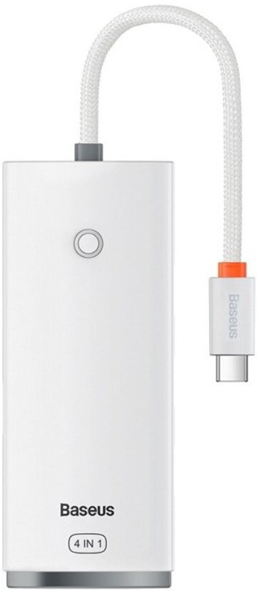 Baseus Lite Серия концентратор USB Тип C адаптер - 4x USB 3.0 25см белый (WKQX030302)