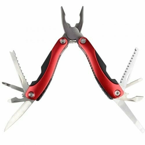 Мультитул туристический дачный Tekut by Nextorch KT5003 Red 11 в 1 Tool Плоскогубцы, нож, пила, отвертки, консервный нож, открывашка