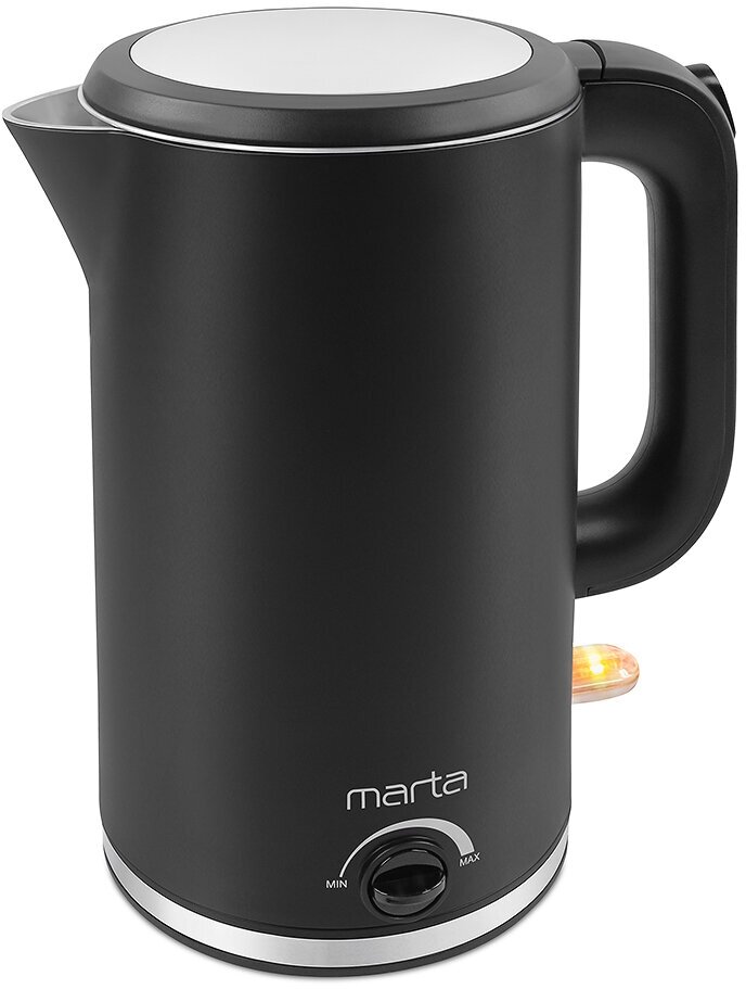MARTA MT-4557 черный жемчуг чайник металлический