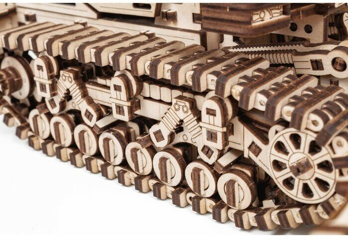 Механический 3D конструктор из дерева "Косилка самоходная" Eco Wood Art - фото №15