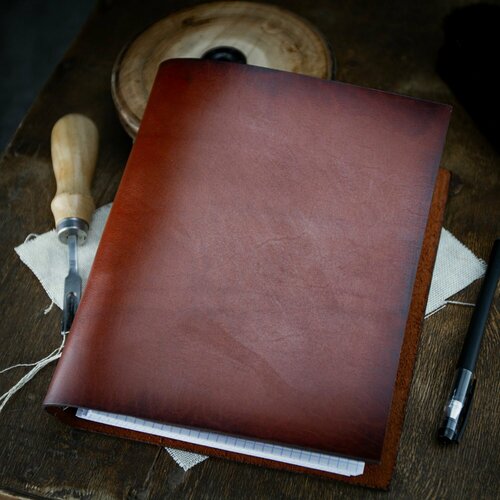 Изображение товара Ежедневник из натуральной кожи формата А5 с кольцевым механизмом