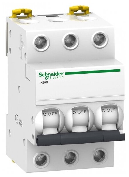 A9K24325 Автоматический выключатель, серия iK60 N, 3p, 25А, кривая C, 6кА Schneider Electric