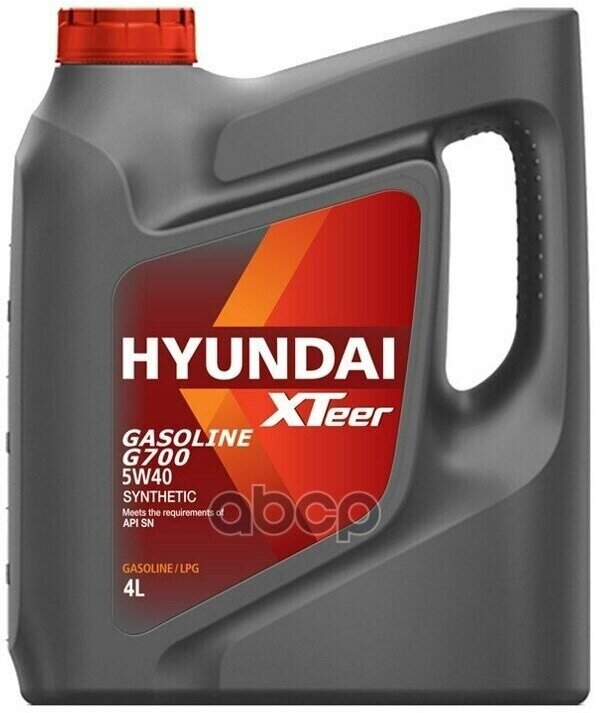 Моторное масло Hyundai XTeer Gasoline G700 5w40 4л (1041136) Артикул: 23565