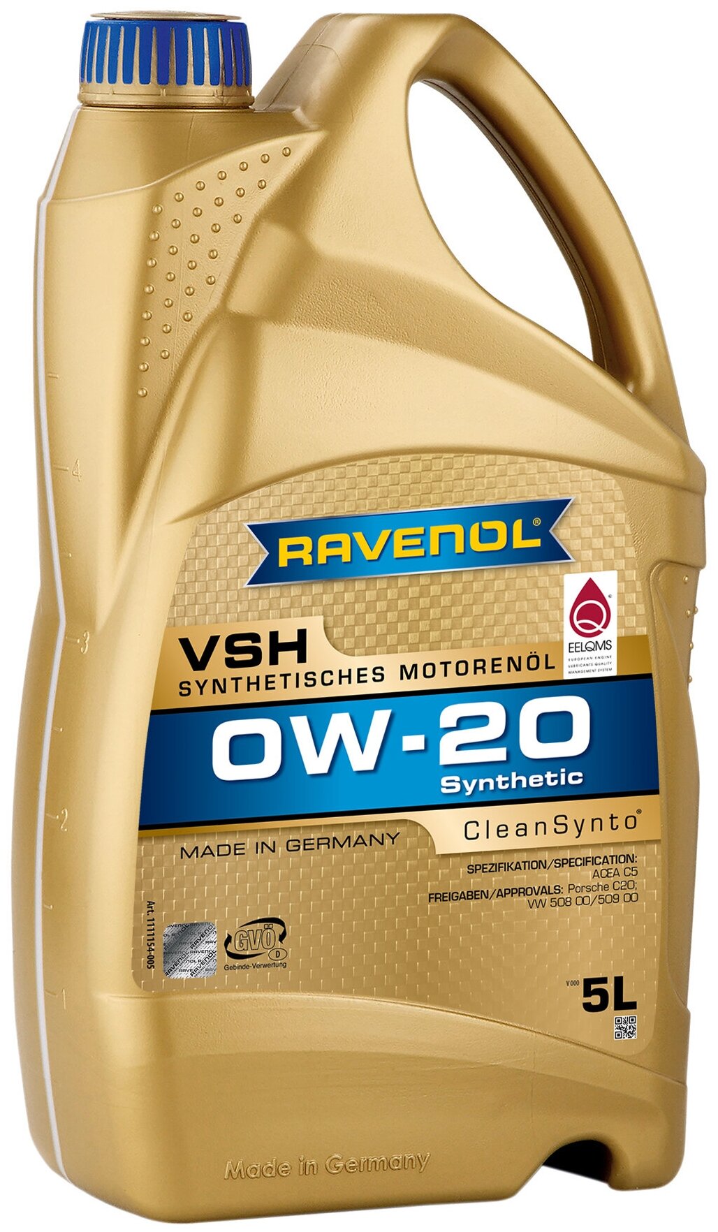 RAVENOL 4014835873568 моторное масо RAVENOL VSH SAE 0W-20 5
