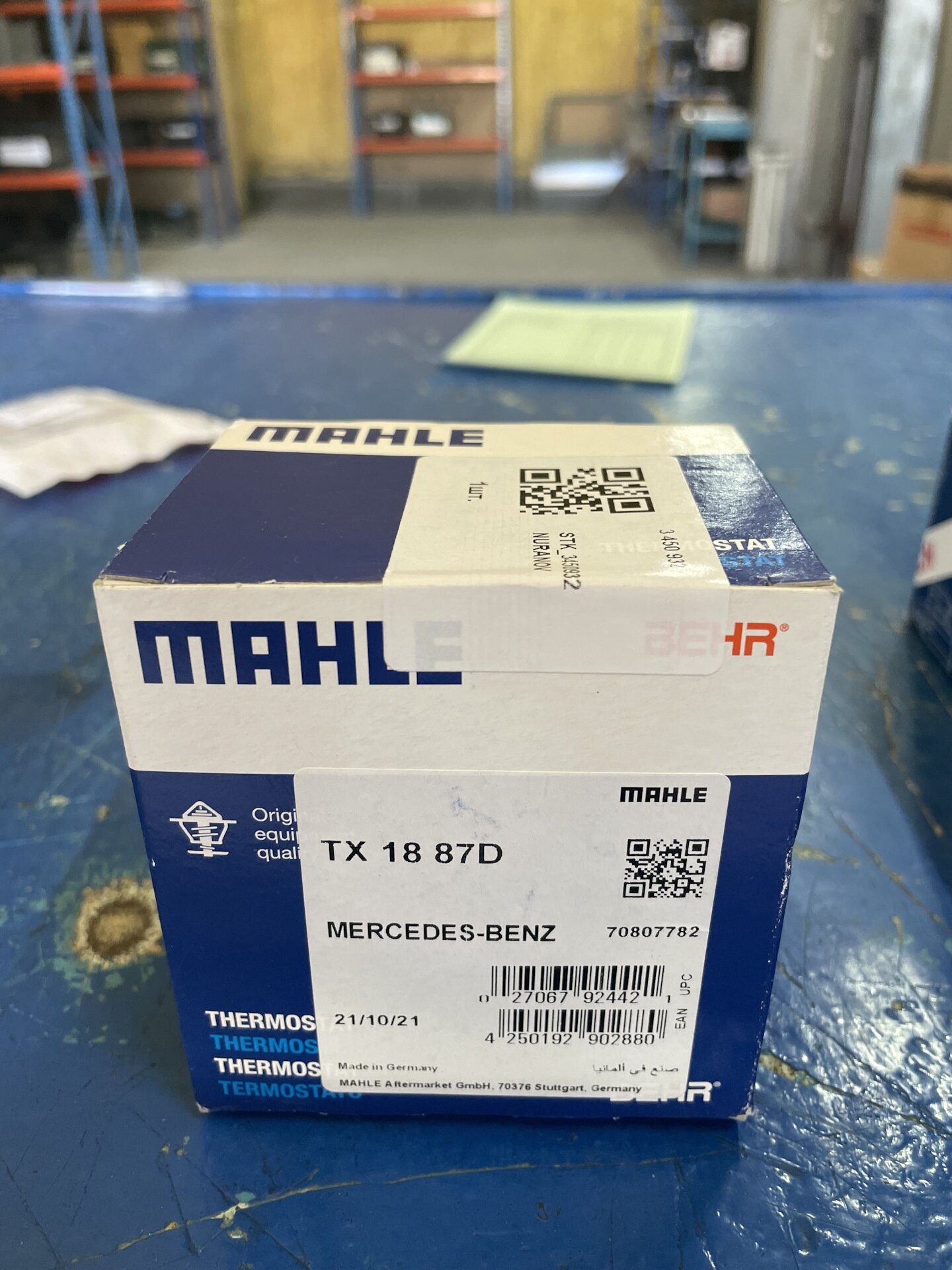 MAHLE ORIGINAL TX 18 87D (0012039175 / 0022037675 / 0022037676) термостат \mb w123 / w124 / w201 76 / khd / bf6m1013