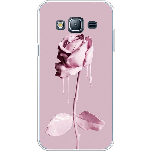 Силиконовый чехол на Samsung Galaxy J3 2016 / Самсунг Галакси Джей 3 2016 Роза в краске силиконовый чехол на samsung galaxy j5 2016 самсунг галакси джей 5 2016 роза в краске