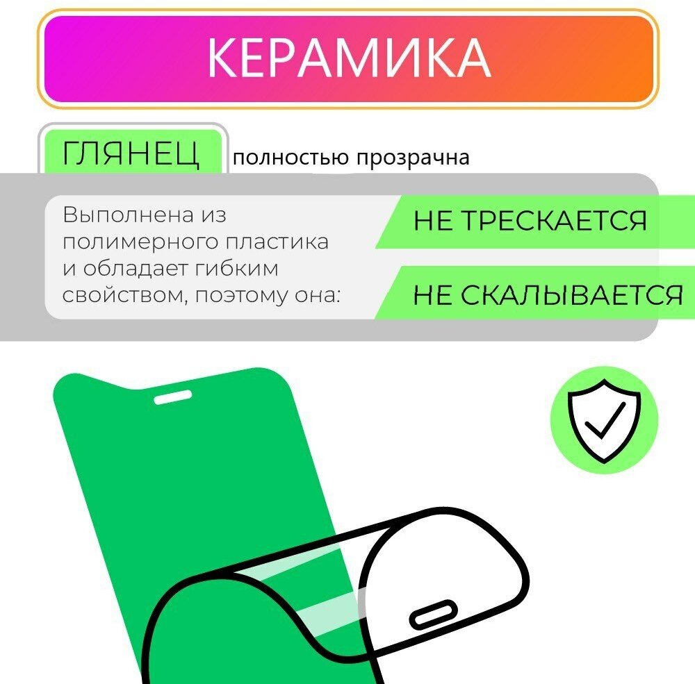 Защитное стекло керамическое Айфон 13 про iPhone 13 13 Pro противоударное покрытие анти скол