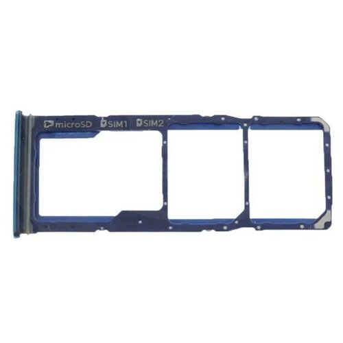 Контейнер SIM для смартфона Samsung A125F A12, Синий слот sim microsd карт для samsung a310f a510f a710f серебристый