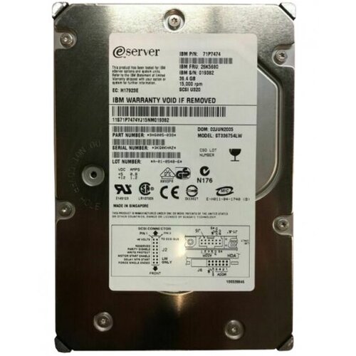 Жесткий диск IBM 26K5680 364Gb U320SCSI 35 HDD 4743500₽