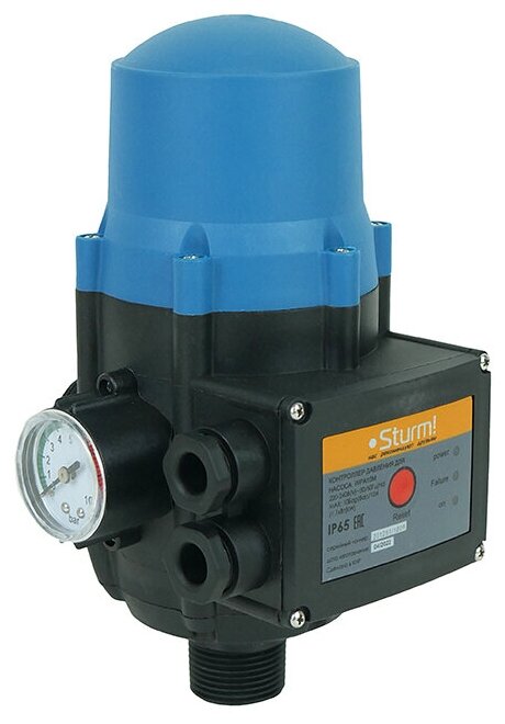 фото Автоматика для насосных станций Манометр, рег. давл,10 бар, 10A, 1"x1", G1" Sturm! WPA10M