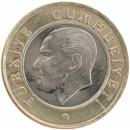 Монета 1 лира. Турция, 2020 г. в. Состояние XF (из обращения)