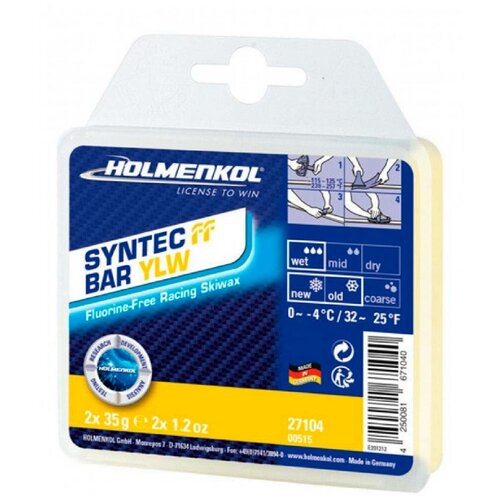 мазь скольжения holmenkol syntec worldcup hf 2 0 150 г синий Мазь для сноуборда Holmenkol Syntec FF Bar, yellow