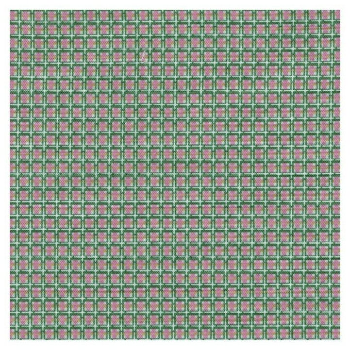 Ткани фасованные PEPPY (A - O) для пэчворка бабушкин сундучок фасовка 50 x 55 см 140±5 г/кв. м 100% хлопок БС-21 клетка яр. зеленый/розовый