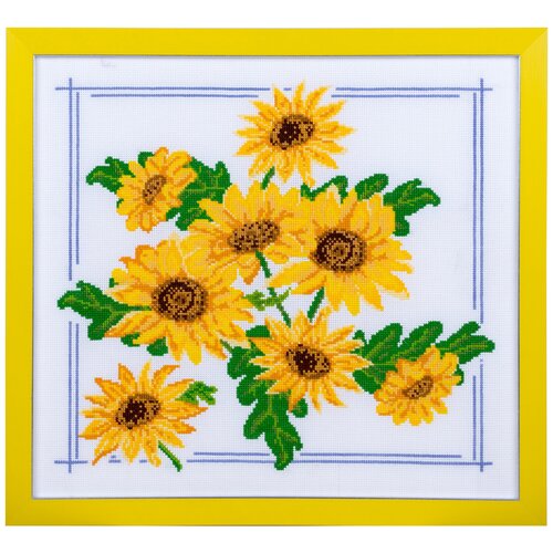 фото Ажур набор для вышивания крестиком подсолнухи 29 х 26 см (0020)