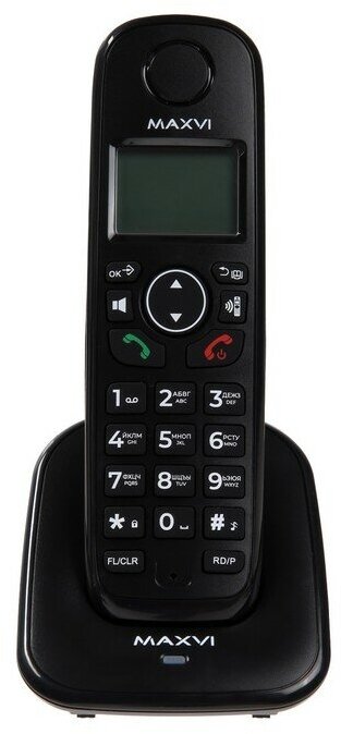 Maxvi Радиотелефон DECT Maxvi GA-01, Caller ID, интерком, спикерофон, АОН, конференц-связь, черный