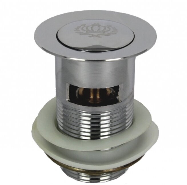 MPF Выпуск донный клапан для умывальника 1.1/4" клик-клак с переливом 37 мм ИС.110505